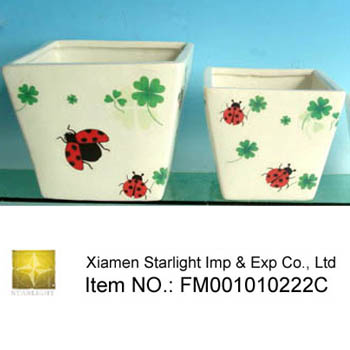 Handmade Glazed Flower Pots